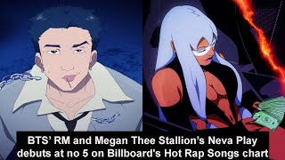 BTS’ RM and Megan Thee Stallion’s Neva Play debuts at no 5 on Billboards Hot Rap Songs chart [upl. by Dyoll464]