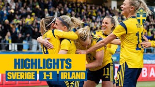 Asllani skjuter Sverige till VM 2023 Highlights SverigeIrland 11 [upl. by Drofla915]