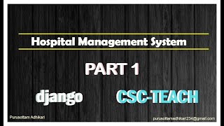 Hospital Management System Part 1 Using Django [upl. by Annahsor435]