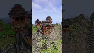 Minecraft Japanese Mountain Temple Build Timelapse 🤯 [upl. by Corliss]