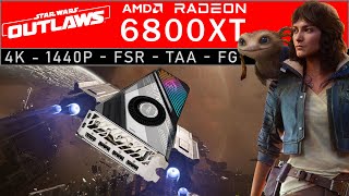 Star Wars Outlaws  AMD RX 6800XT  1440P and 4K  HUB Optimized Settings  Impressive [upl. by Anatnas882]