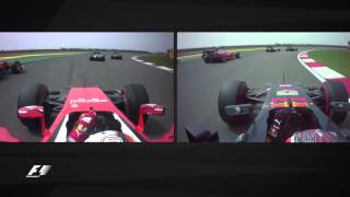 Onboard Vettel vs Kvyat  Chinese GP 2016 [upl. by Alleber]