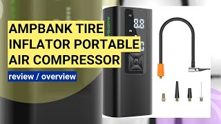 AMPBANK AT003 Tire Inflator Review The Ultimate Portable Air Compressor for Your Vehicle [upl. by Arreip264]