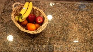 Key West Gold Granite Kitchen Countertops by Marblecom [upl. by Idalia]