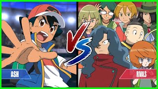 Pokemon Battle Series Ash Vs All Rivals Conway Nando Tobias Trip Virgil Tierno Trevor [upl. by Ahsed]