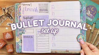 January Bullet Journal Set Up ☁️ fairytale theme  plan with me [upl. by Othelia599]