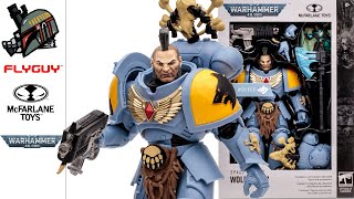 McFarlane  Warhammer 40K  Space Wolves  7quot Wolf Guard Toy Action Figure Review FLYGUYtoys [upl. by Dnomar]