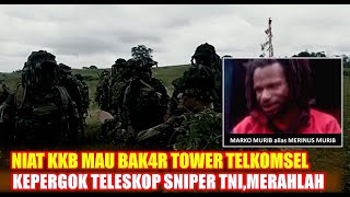 NIAT BAKAR TOWER TELKOMSELKEPERGOK TELESKOP SNIPER TNI SATU ANGGOTA KKB DIBUNGKUS MERAH [upl. by Nazay280]