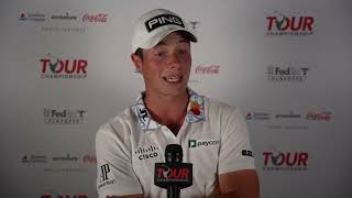 Viktor Hovland Saturday Flash Interview 2023 TOUR Championship [upl. by Jonell]