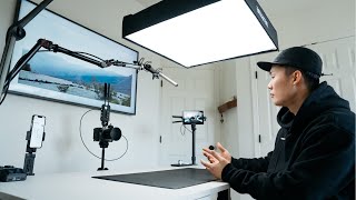 YouTube Studio Desk Setup  How I Film Videos [upl. by Llesirg]