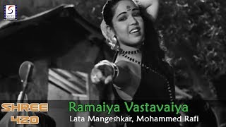 Ramaiya Vastavaiya  Lata Mangeshkar Mohammed Rafi  Shree 420  Raj Kapoor Nargis [upl. by Oicnerual916]