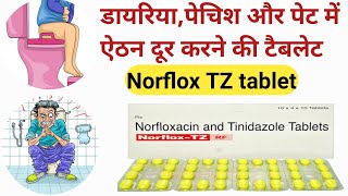 Norflox TZ tablet  Norflox TZ RF tablet use in Hindi Nor TZ tabletNorfloxacinTinidazole tablet [upl. by Lalittah]