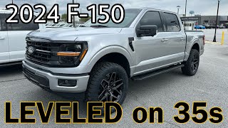 2024 Ford F150 XLT 2quot LEVELED on 35sBlack Appearance Package COVERT [upl. by Belle]