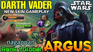 Darth Vader Argus New Skin MVP Play Star Wars x MLBB  Top 1 Global Argus by nagappan  MLBB [upl. by Rot]