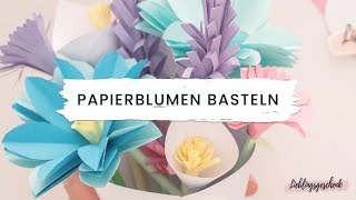 Papierblumen basteln in unter 5 Minuten  5 Anleitungen [upl. by Chapell]