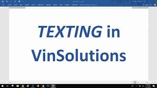 Texting through VinSolutions 2019 [upl. by Ricca]