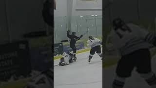 Reverse hit hockey beerleaguehockey nhl hockeyhighlights sports icehockey gopro [upl. by Erlond37]