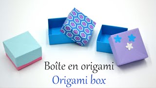 Tuto 3  petite boîte japonaise en origami  small Japanese origami box [upl. by Beverle]