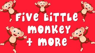 Five Little monkeys  Nursery Rhymes  Plus More [upl. by Karney]