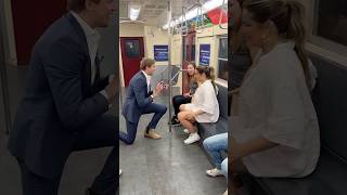 Soldier keeps his promise and proposes to girlfriend on the train they met on 🥹 [upl. by Bonina]