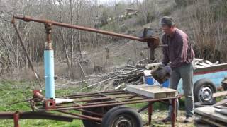 fendeuse bois manuelle feraille manuel log splitter made from old iron [upl. by Rebekkah]