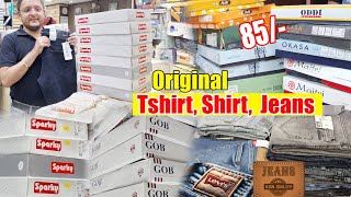 85 Original Tshirt Shirt Jeans Wholesaler Barabazar Kolkata [upl. by Nylloh]