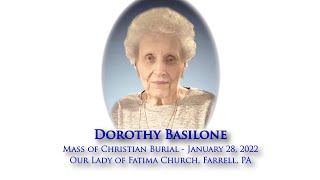 Dorothy Basilone Mass of Christian Burial Our Lady of Fatima Church January 28 2022 [upl. by Lyndsay]