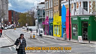 Discover London Route 190 Bus Journey from West to Southwest  Urban Exploration in 4K 🏙️🚌 [upl. by Ianteen]