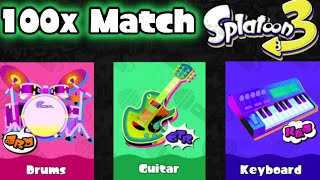 Instrument Splatfest 100x Match in Splatoon 3 [upl. by Oelak247]