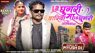 12 घुघरी बारिया मां 16 घुघरी सोलीया मां  Singer  anil piplaj  New aadivasi dj remix song 2024 [upl. by Kjersti]