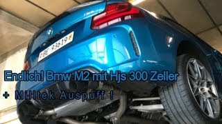 Endlich BMW 2 mit HJS 300 Zeller  Milltek [upl. by Llabmik490]