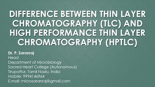 Difference Between Thin Layer Chromatography and High Performance Thin Layer Chromatography [upl. by Sessilu]