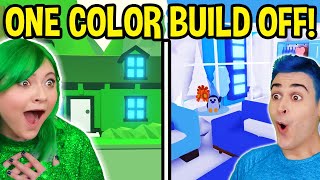 CHALLENGING MY BOY FRIEND TO A ONE COLOR BUILD OFF CHALLENGE FOR HIS DREAM PET ADOPT ME ROBLOX [upl. by Sinnoda627]