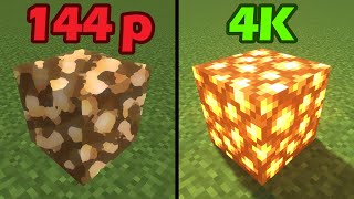 minecraft 144p vs 240p vs 360p vs 480p vs 720p vs 1080p vs 2k vs 4k [upl. by Akamaozu]