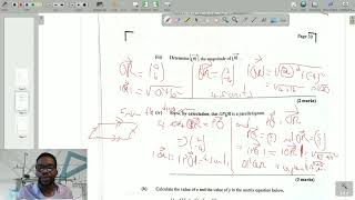 CXC maths paper 2 Matrices and vector 2022part 2 [upl. by Tamiko]