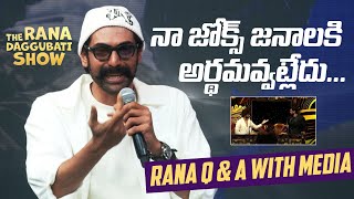 Rana Daggubati Q amp A With Media  Rana Hilarious Interaction With Media  Manastars [upl. by Hamon68]