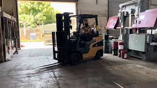 Caterpillar C5000 Propane Forklift 5000lb 3Stage Mast Cat Only 200 hours FOR SALE [upl. by Ardnalahs497]