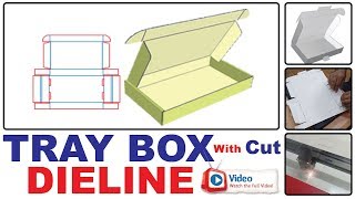 Tray Box Dieline Cut with Laser Machine [upl. by Arahsak]