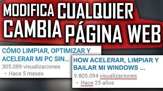 CÓMO MODIFICAR O CAMBIAR CUALQUIER PÁGINA WEB [upl. by Ydeh177]