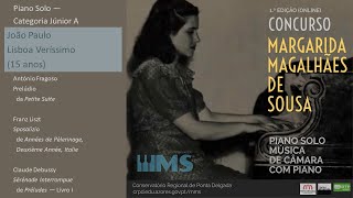 Piano Solo — Categoria Júnior A  João Paulo Lisboa Veríssimo 15 anos [upl. by Mckinney]