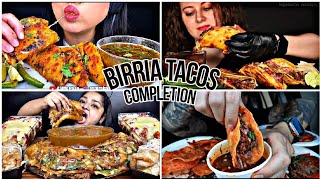 Birria Tacos Dipped Consomme  CrazyMukbangs  Mukbangers compilation [upl. by Joycelin]