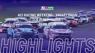 TCR Italy  HIGHLIGHTS  Vallelunga  Gara 1 [upl. by Sarilda]