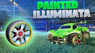 ALL PAINTED ILLUMINATA WHEELS ON ROCKET LEAGUE New Rocket League Showcase [upl. by Edac859]