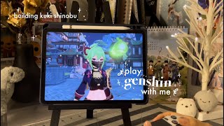 🌷 playing genshin impact  25 min of aesthetic gameplay on ipad with controller jp dub [upl. by Nealon]