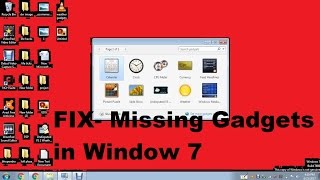 How To Fix Missing Gadgets in Windows 7 100 Solution [upl. by Gans]