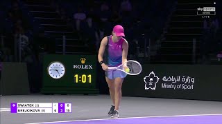 2024 WTA Finals  Iga Swiatek vs Barbora Krejcikova Highlights  Tennis Live [upl. by Porett]