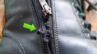 ⚡️😊Repair of a broken shoe zipper 🥰Easy DIY Steps to Restore Your Shoes [upl. by Aerdnahs]