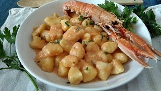 Gnocchi alla crema di scampi  Gnocchi with scampi sauce [upl. by Knox]