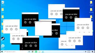 Running quotYou Are An Idiotquot Trojan on PC Hardware Windows 10  Windows Download [upl. by Derraj]