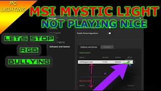 Stop MSI Mystic Light From Hijacking amp Taking Control Of Corsair Keyboard Lighting [upl. by Estis77]